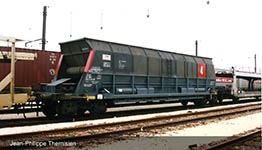 021-HN6548 - N - SNCF, 2-tlg Set 4-achs. Selbstentladewagen Faoos, „S.G.W., Ep. IV